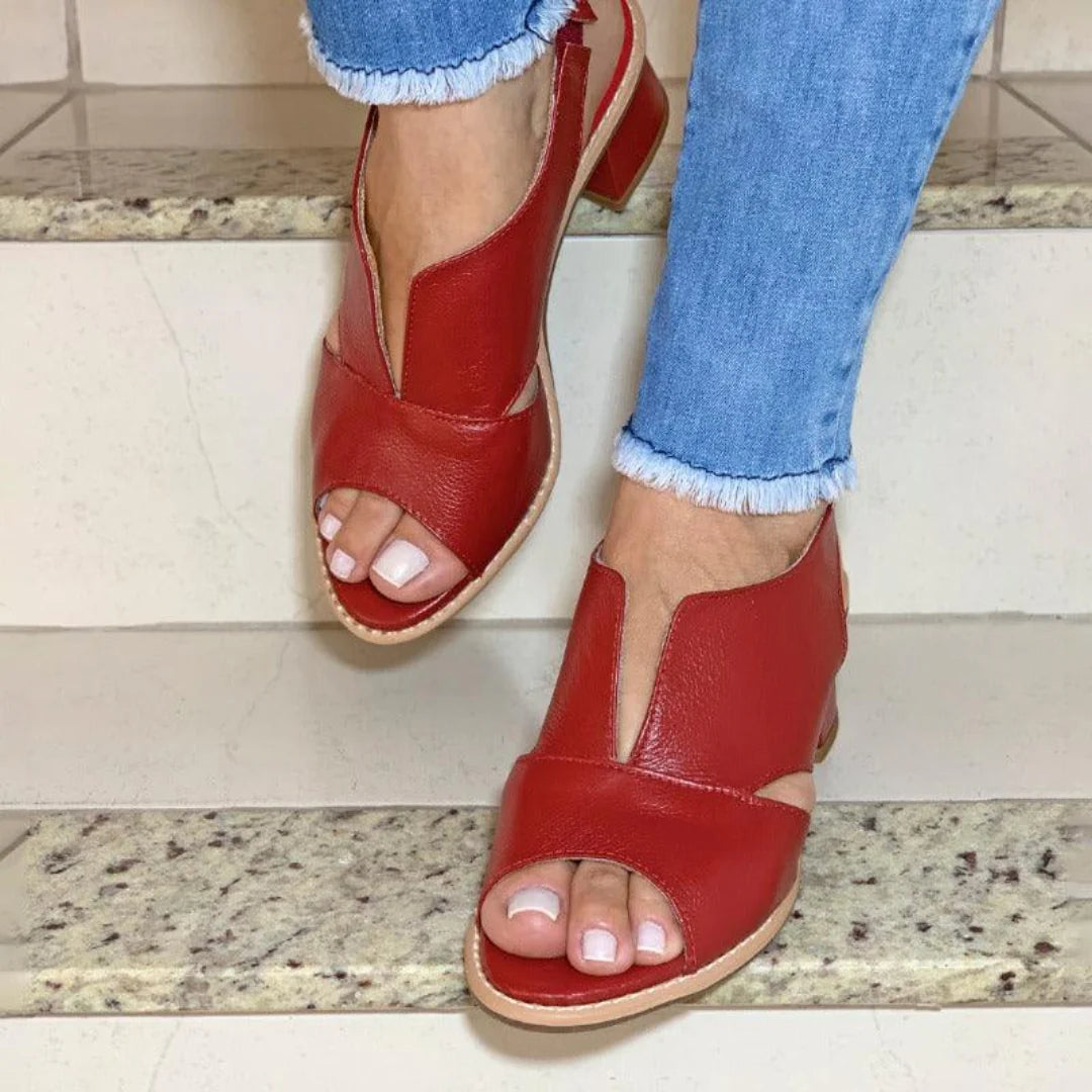 Sandália Feminina de Couro Legítimo - Luíza